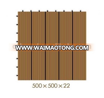 500*500*22mm recycled WPC decking floor,DIY wpc engineered flooring,Durable high density HDPE outdoor flooring