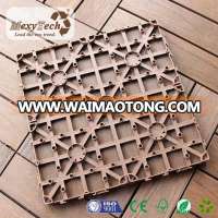 Outdoor 310*310 mm Garden decoration interlocking deck tiles anti-uv wpc diy deck tile